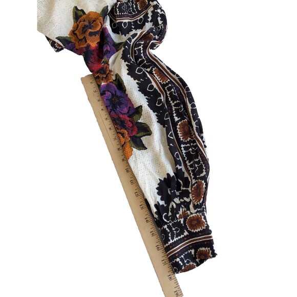 Farm Rio Flower Tapestry Popover Blouse Sz X Small EUC - Picture 15 of 15